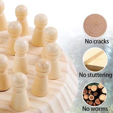 WOODEN MEMORY CHESS BOARD
