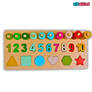 Number, Colors & Shapes - 3 in 1 Activity Board