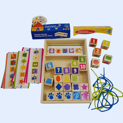 Wooden Lacing & Sequencing toy