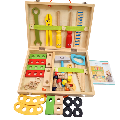 Wooden Tool Kit Construction Set – Build, Learn & Pretend Play