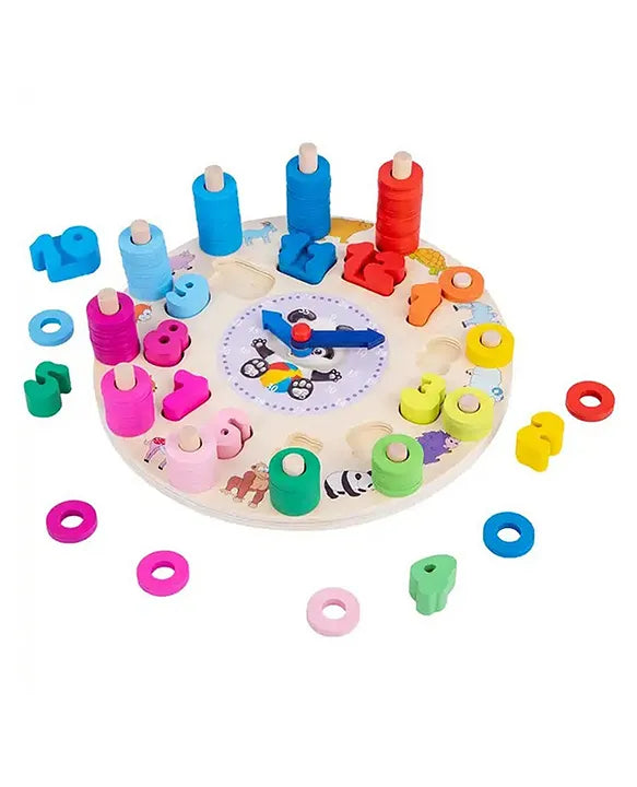 Wooden 3 IN 1 - Number Learning Clock
