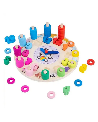 Wooden 3 IN 1 - Number Learning Clock