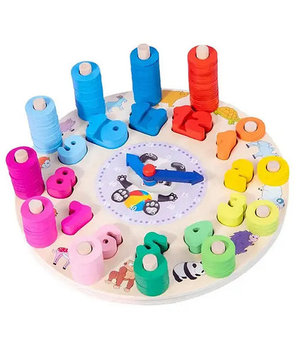 Wooden 3 IN 1 - Number Learning Clock
