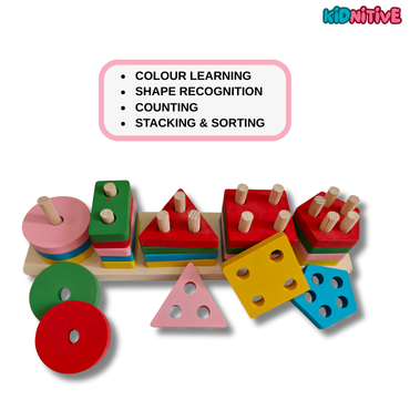 Wooden Color & Shape Sorting