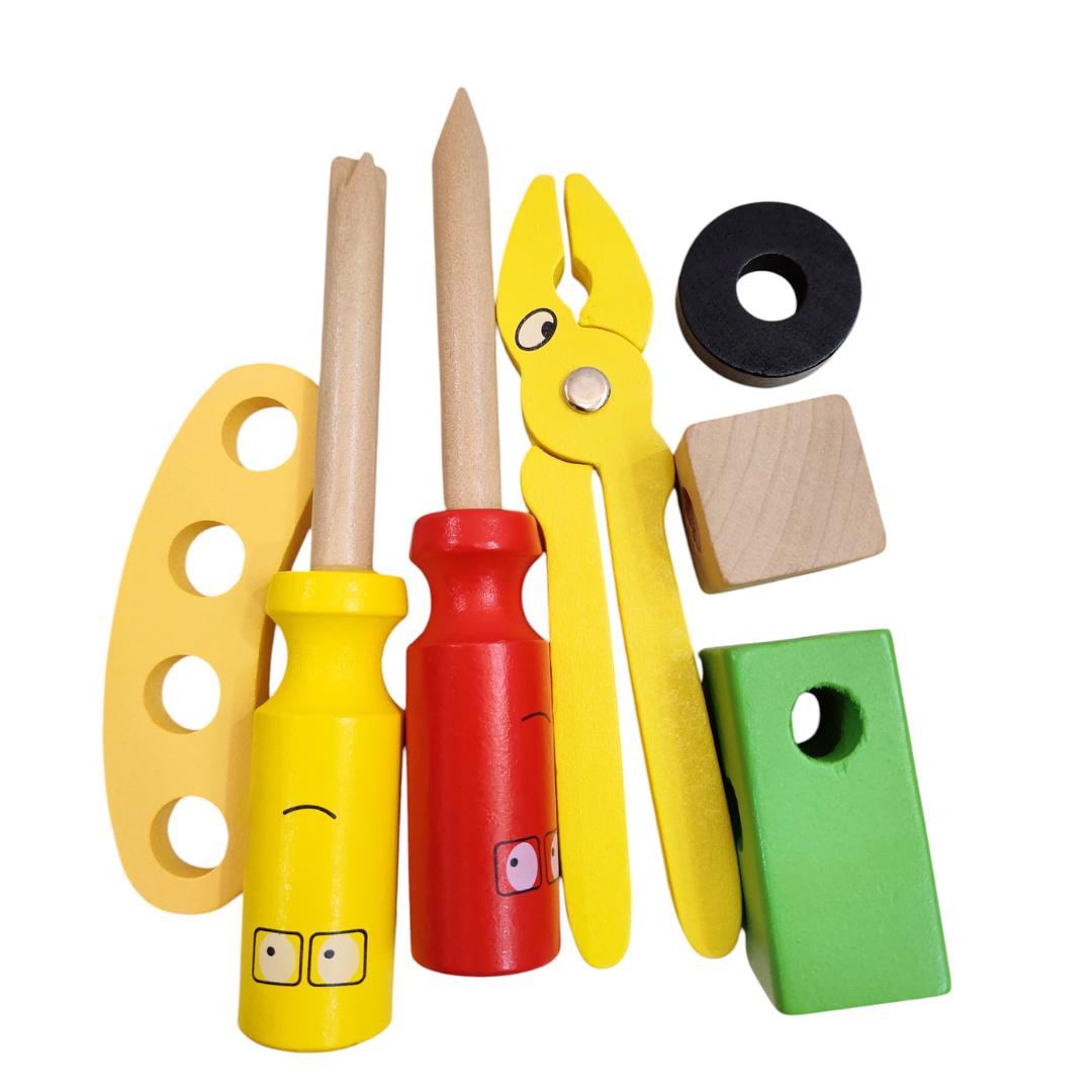 Wooden Tool Kit Construction Set – Build, Learn & Pretend Play