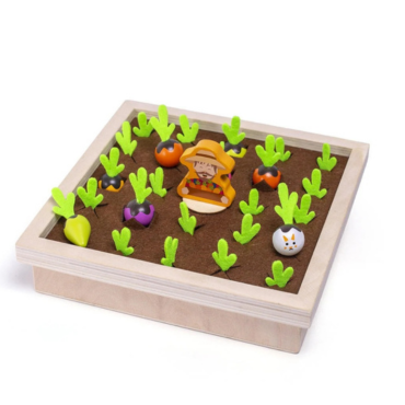 WOODEN VEGETABLE GARDEN MEMORY GAME