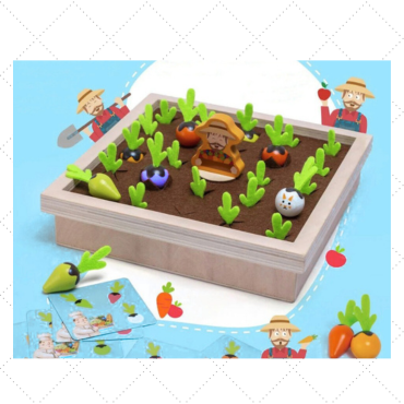 WOODEN VEGETABLE GARDEN MEMORY GAME