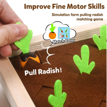 WOODEN VEGETABLE GARDEN MEMORY GAME