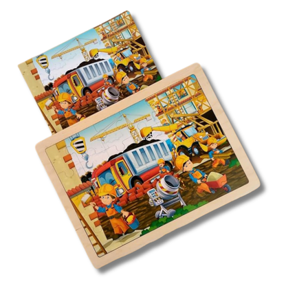 Zoo Bus &  Construction Site Jigsaw Puzzle