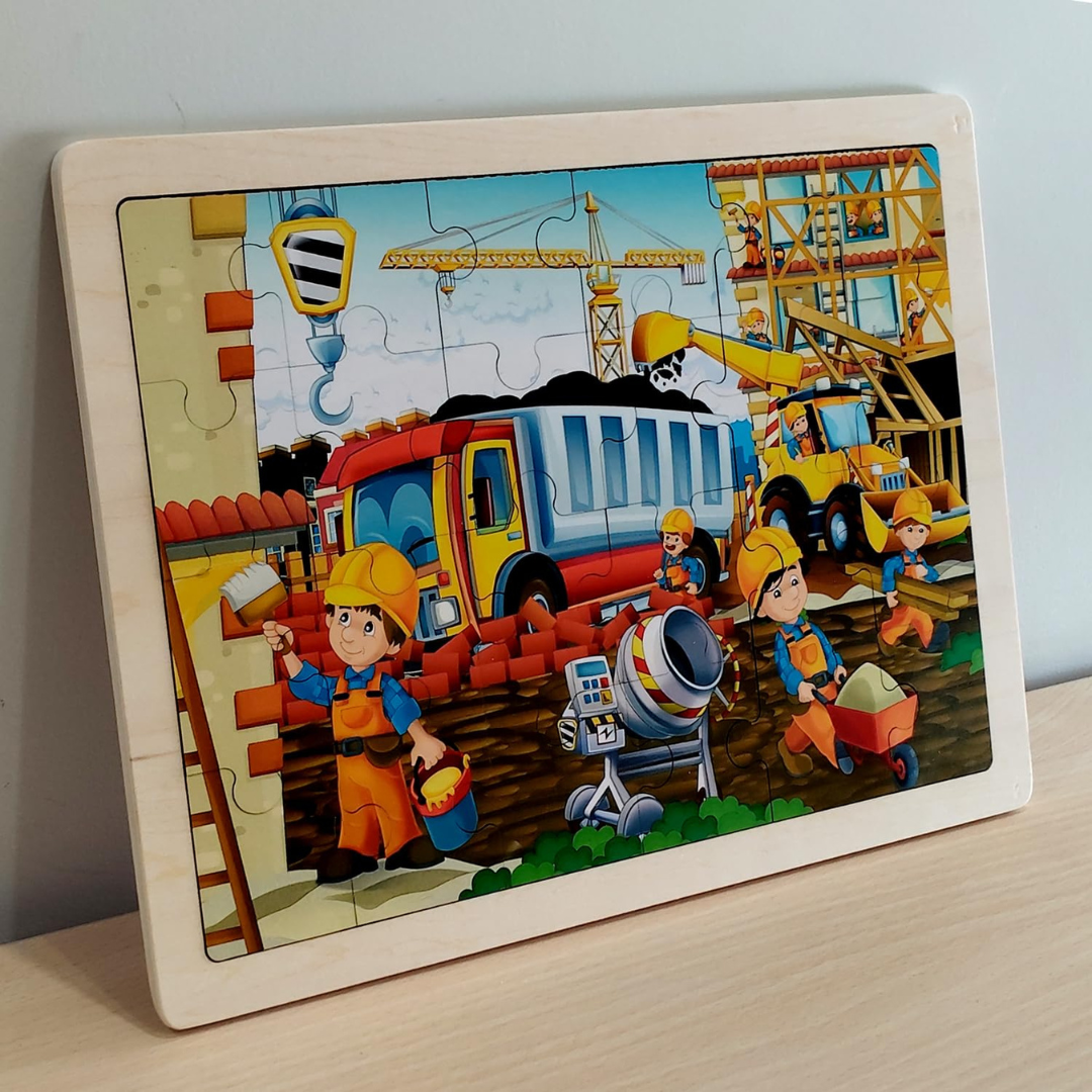 Zoo Bus &  Construction Site Jigsaw Puzzle