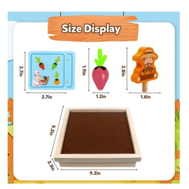 WOODEN VEGETABLE GARDEN MEMORY GAME