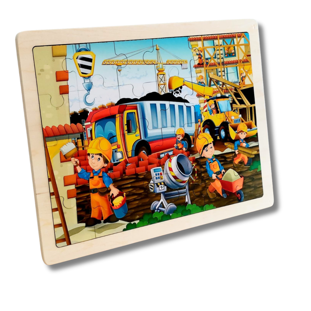 Zoo Bus &  Construction Site Jigsaw Puzzle