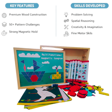 3D Magnetic Tangram Puzzle