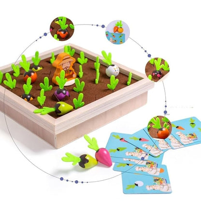 WOODEN VEGETABLE GARDEN MEMORY GAME