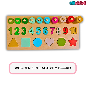 Number, Colors & Shapes - 3 in 1 Activity Board