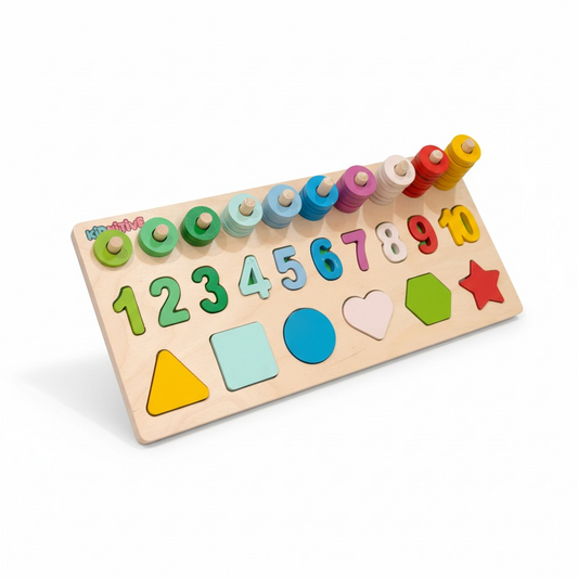 Number, Colors & Shapes - 3 in 1 Activity Board