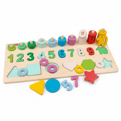 Number, Colors & Shapes - 3 in 1 Activity Board
