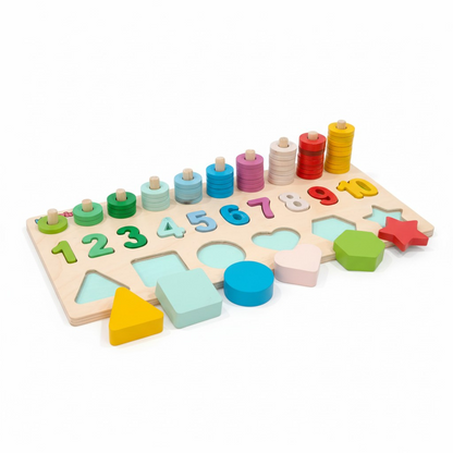 Number, Colors & Shapes - 3 in 1 Activity Board