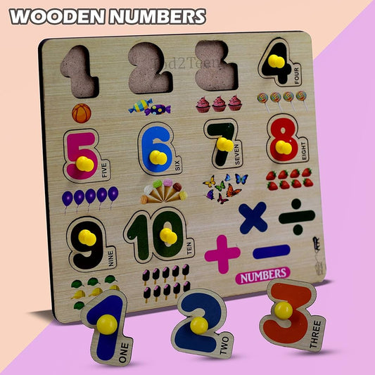 Wooden Nob Counting Puzzle